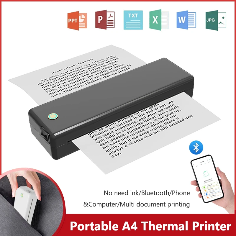 Home Office Questions - Portable A4 Thermal Printer Bluetooth Photo