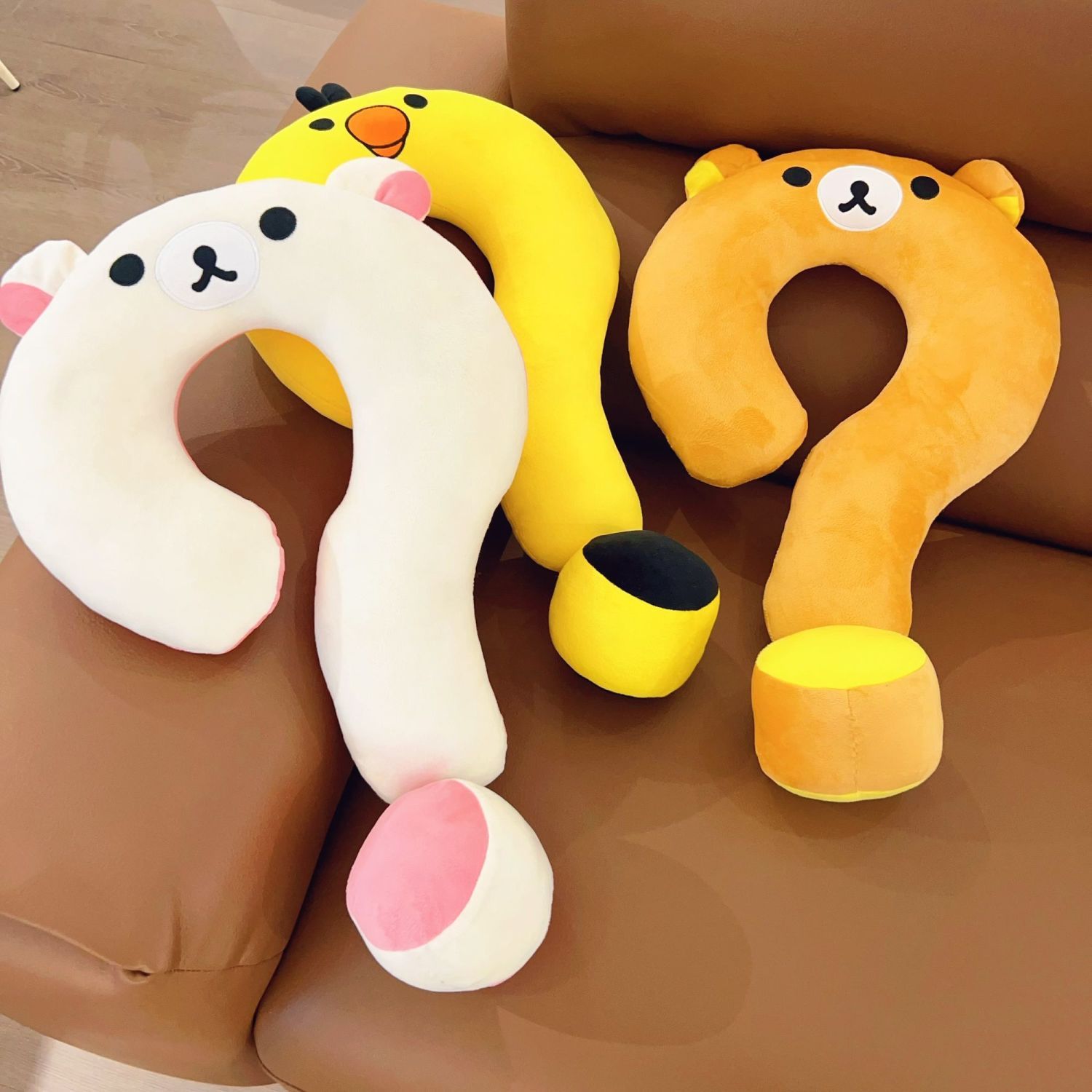Home Office Questions - Cute Rilakkumas Question Shape Pillows Soft