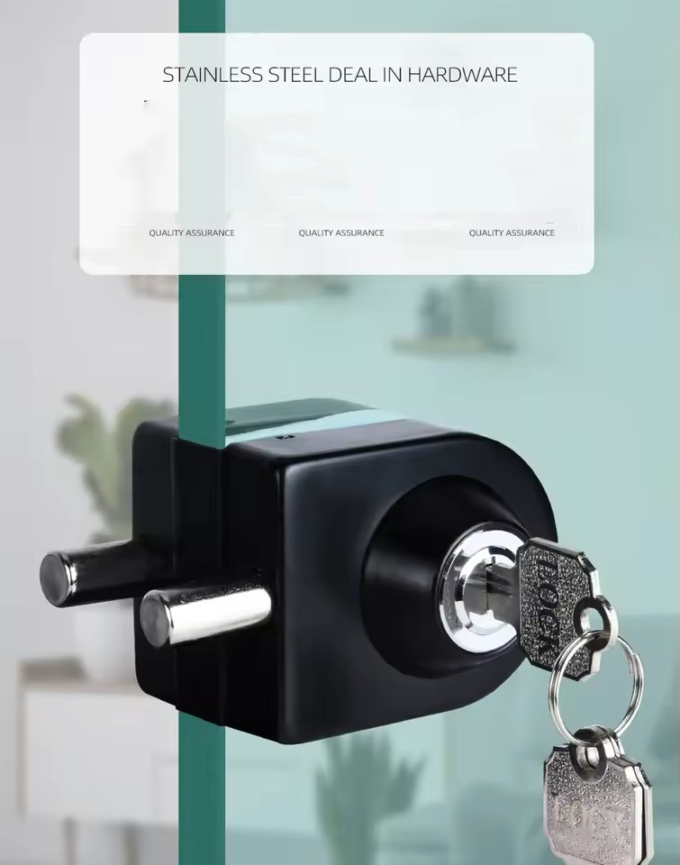Home Office Immigration - Frameless Tempered Glass Door Lock Office