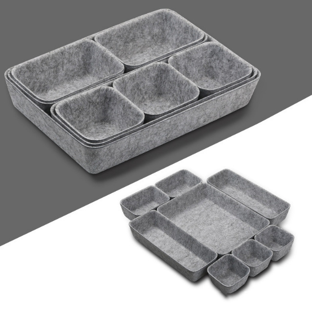 Home Office Work Table - Drawer Felt Storage Box Soft Desk