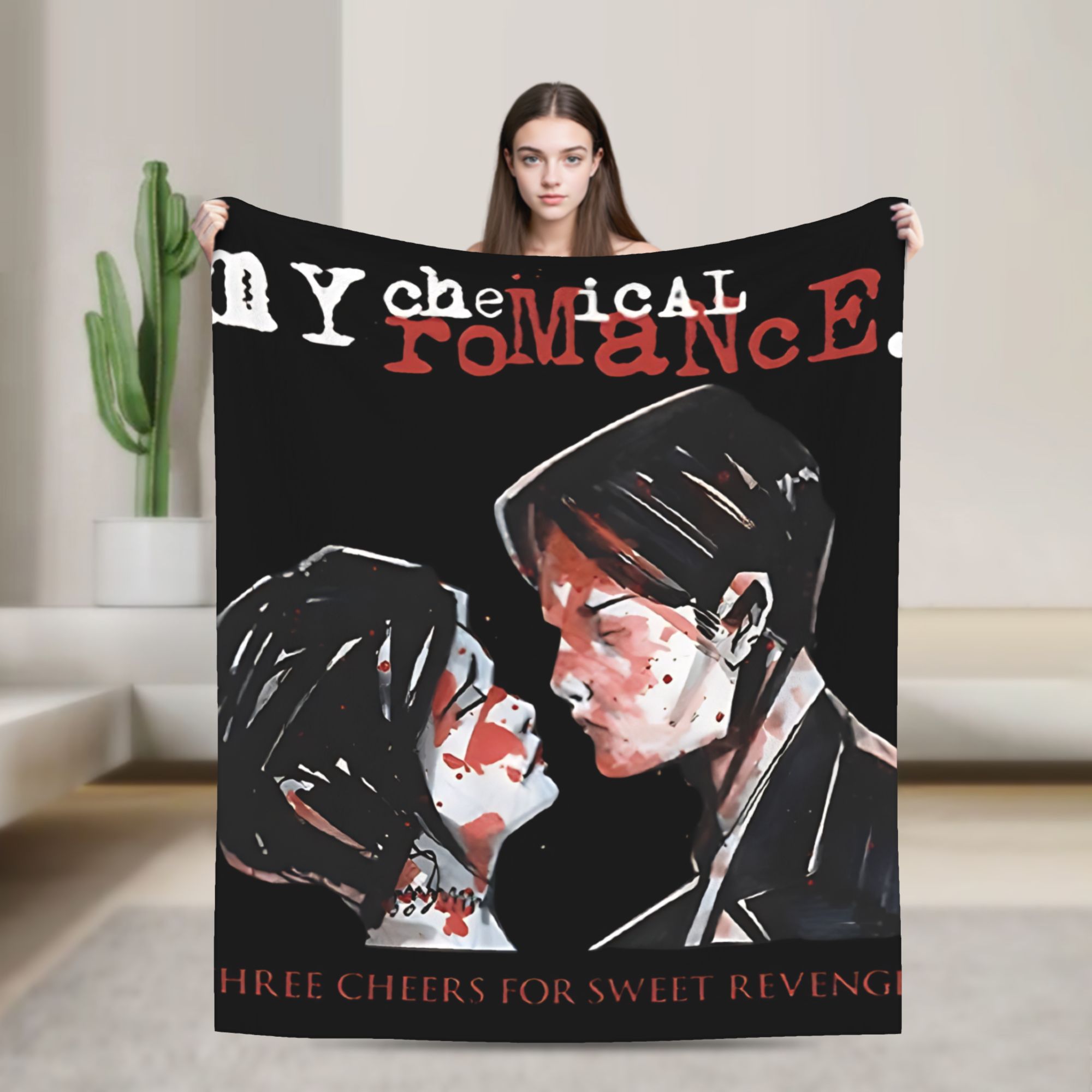 Home Office Romance - My Chemical Romance Flannel Blanket Warm