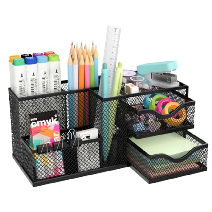 Desk Drawer Small - Mesh Desk Organizer, Pen Organizer with