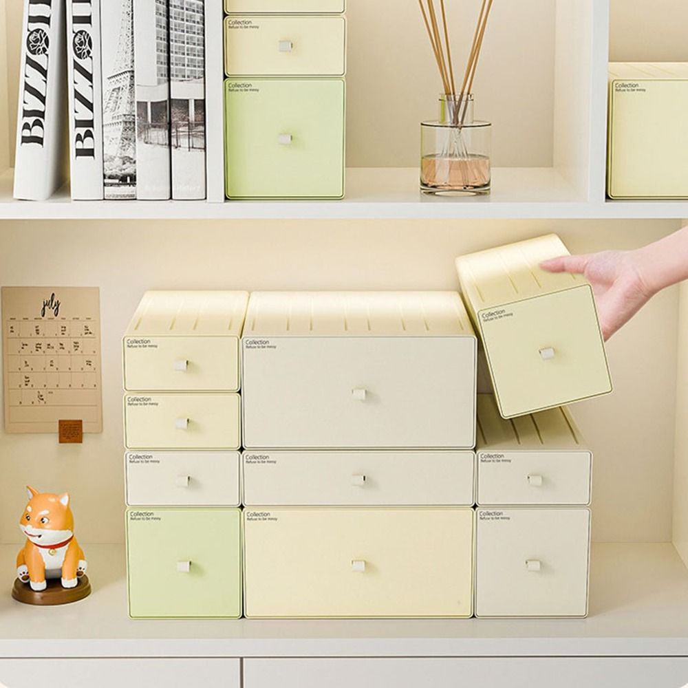 Office Drawer Organizer - Colorful Desktop Stackable Organizer Drawer Office