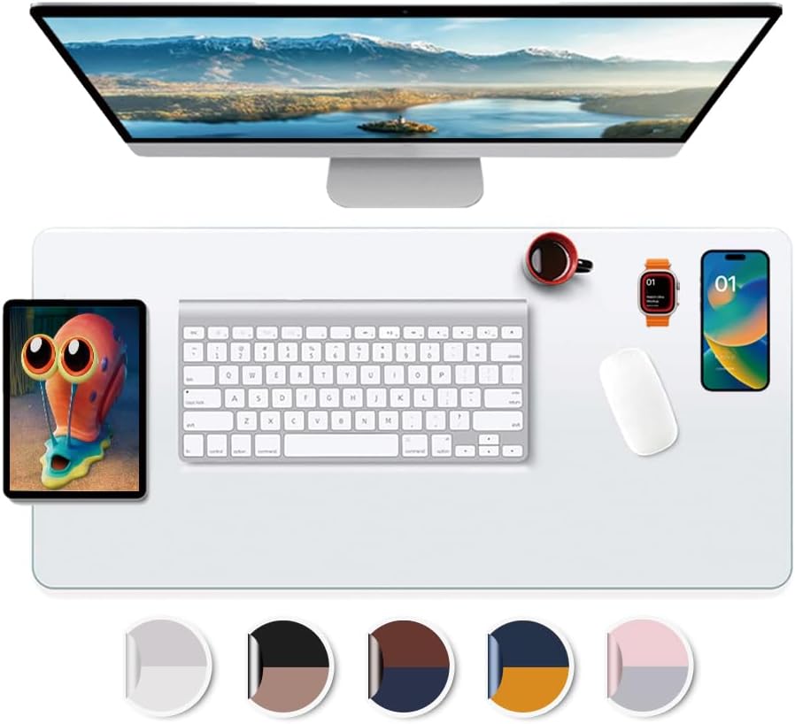 Home Office Laptop - Clear Desk Protector Pad 12x24 in