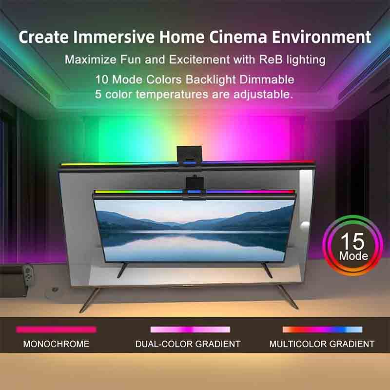 60/80cm RGB Light LED Monitor  - Home Office Work Table ulasan dan harga