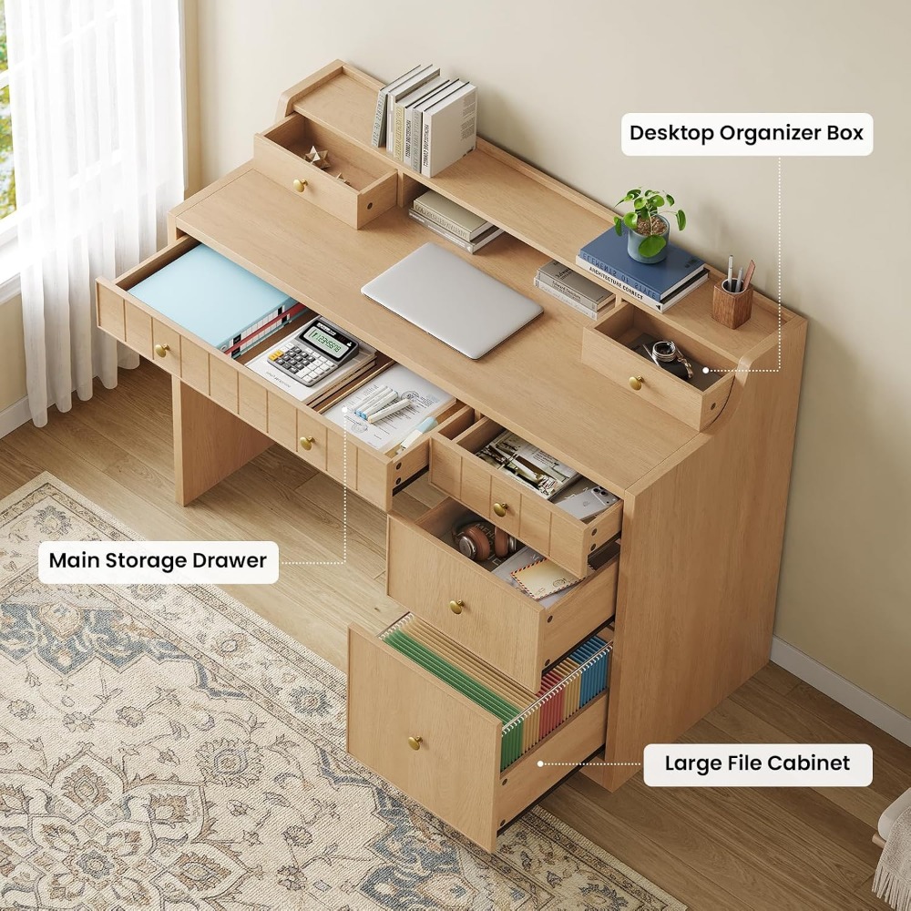 Office Desk with Drawers, 47