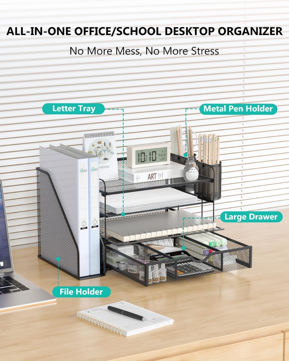 4-Tier Desktop File Organizer  - Office Drawer Organizer ulasan dan harga