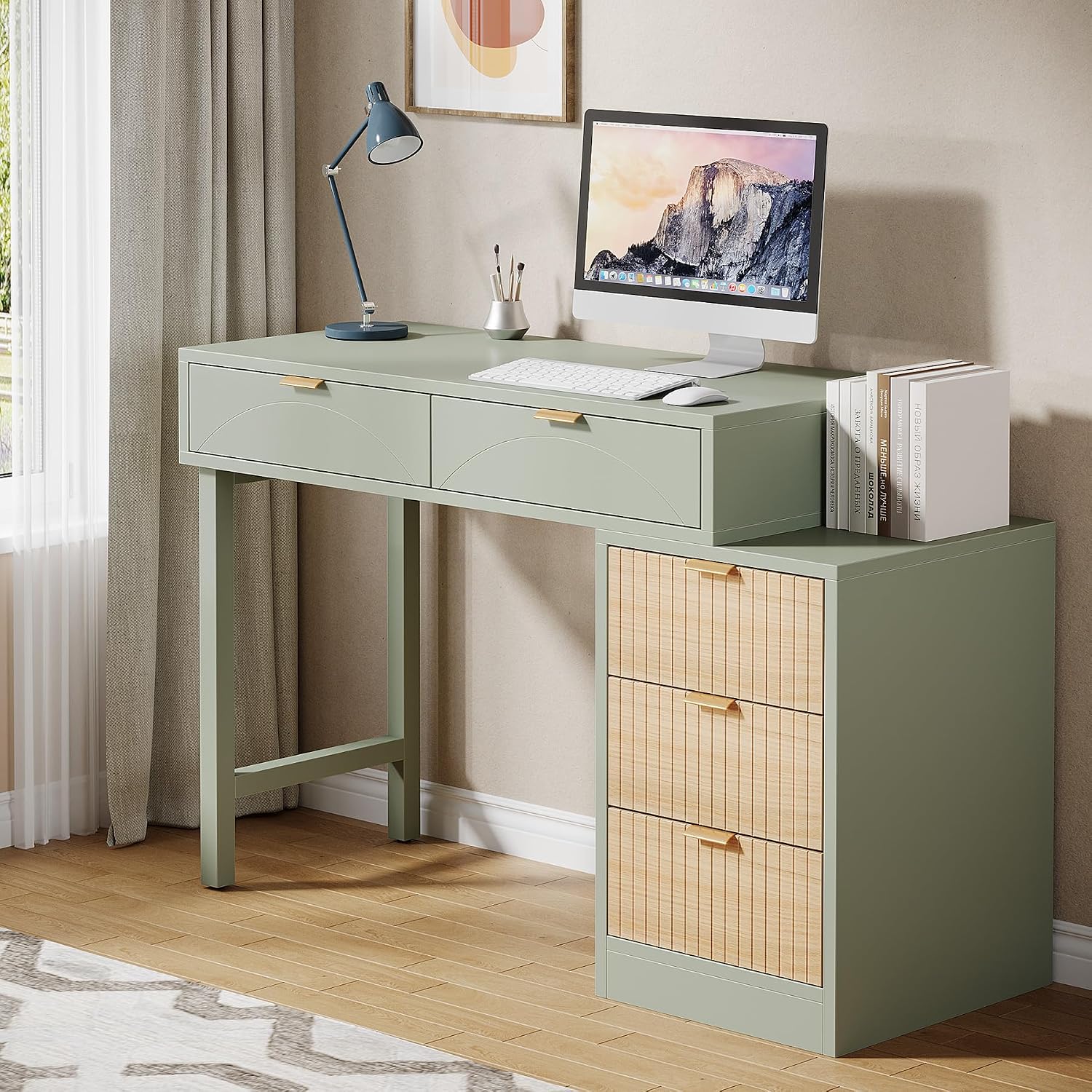Computer Desk with 5 Drawers R - Desk Drawer Small ulasan dan harga