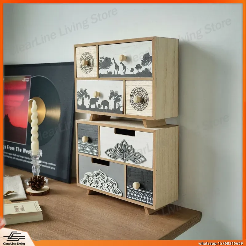 Wooden Desktop Drawer Locker w - Office Drawer Organizer ulasan dan harga