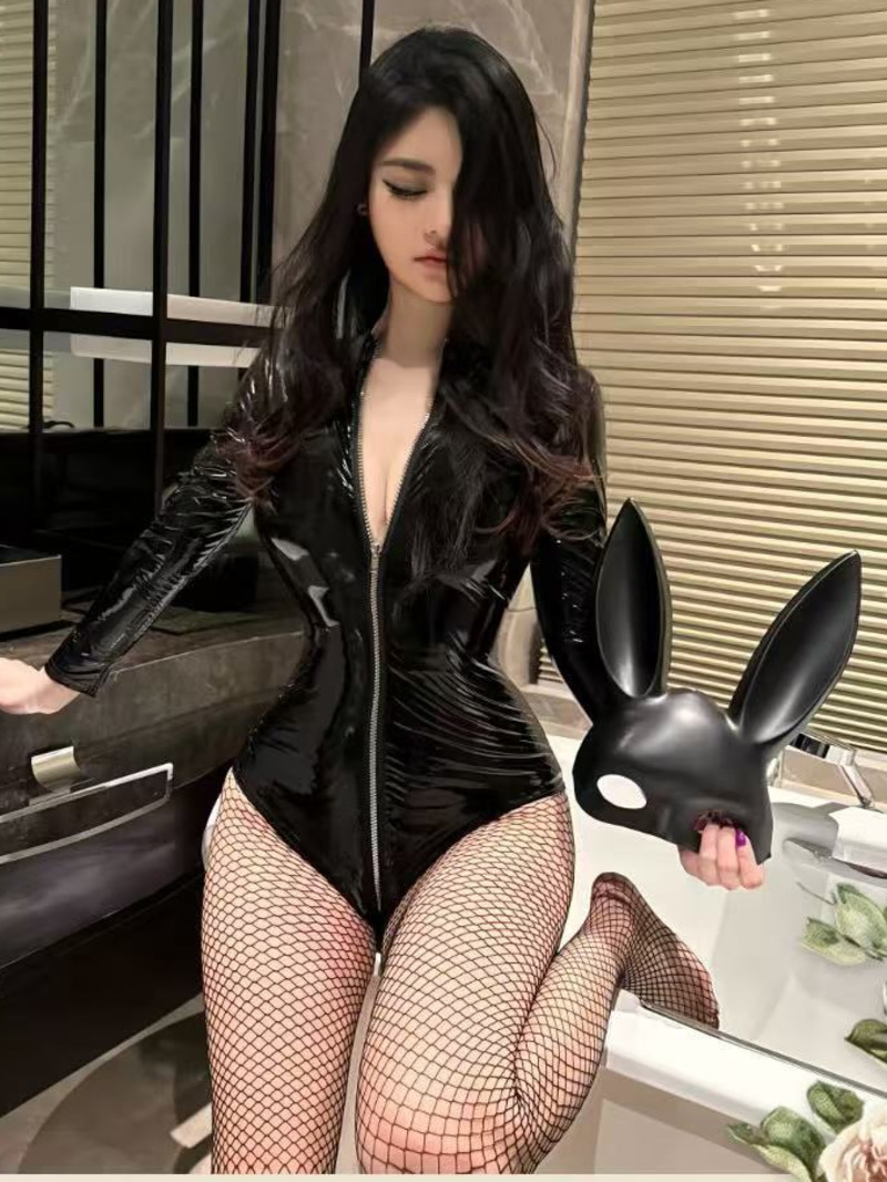 Sexy Patent Leather Bodysuit Z - Home Office Romance ulasan dan harga