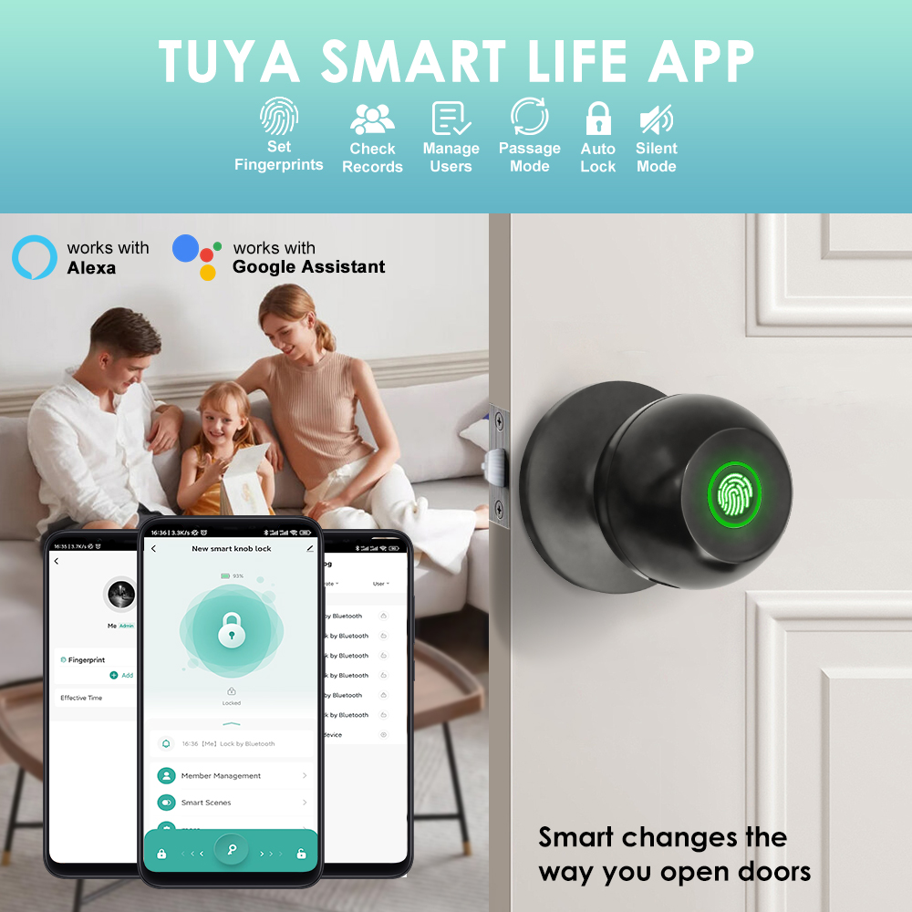 Tuya Electronic Door Lock Smar - Home Office Immigration ulasan dan harga