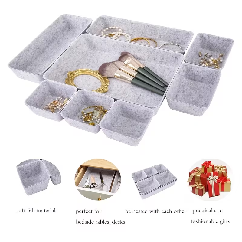 Drawer Felt Storage Box Soft D - Home Office Work Table ulasan dan harga