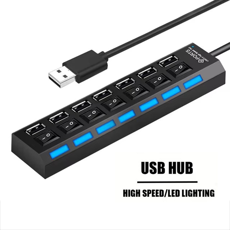 7 Port USB 2.0 Hub Splitter Fo - Home Office Laptop ulasan dan harga