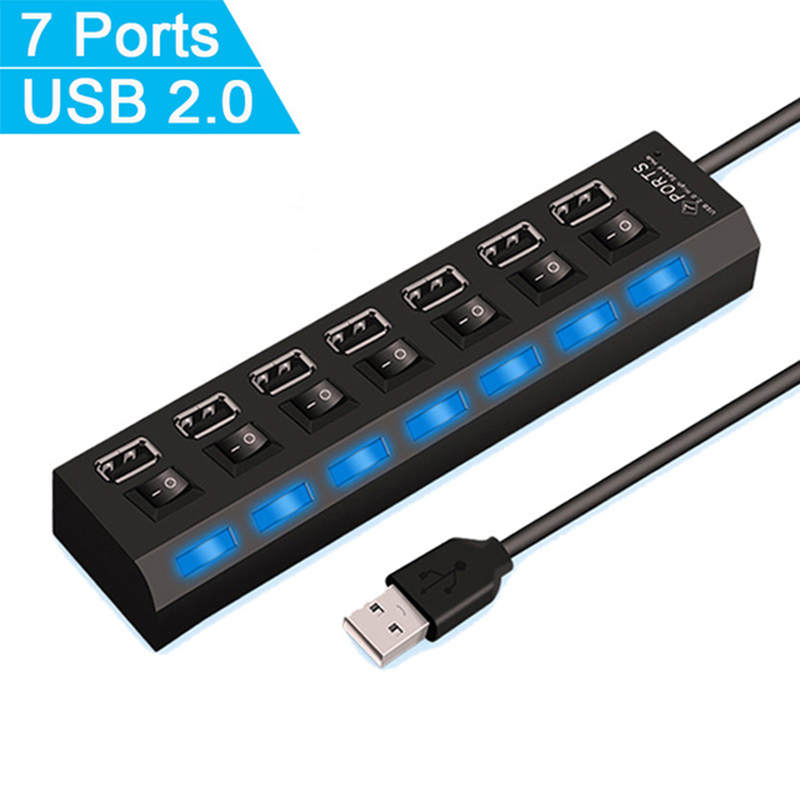 7 Port USB 2.0 Hub Splitter Fo - Home Office Laptop ulasan dan harga