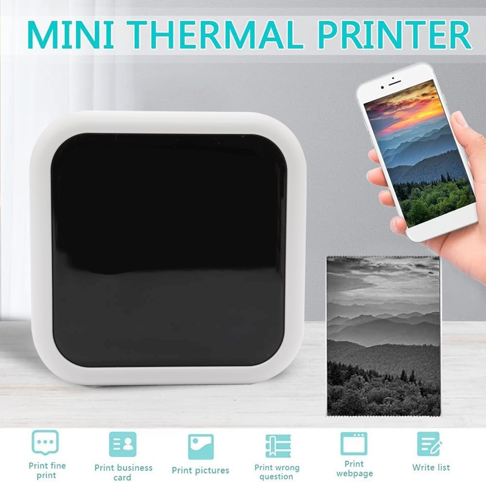 Mini Bluetooth Thermal Printer - Home Office Questions ulasan dan harga