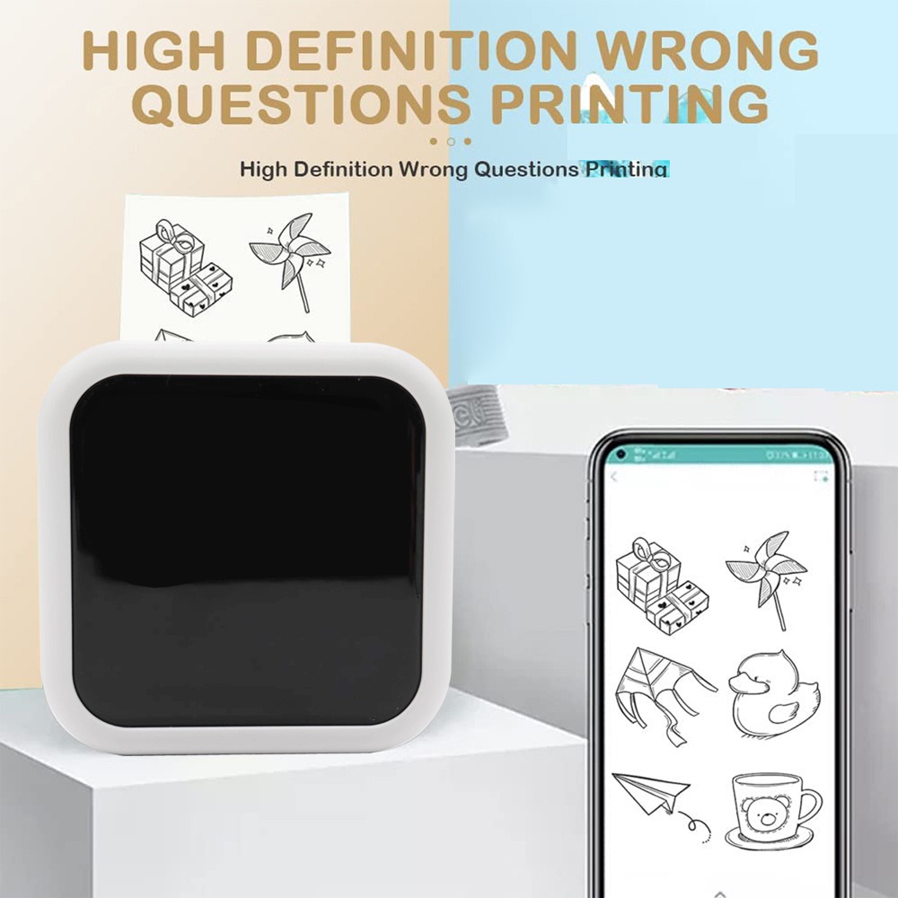 Mini Bluetooth Thermal Printer - Home Office Questions ulasan dan harga