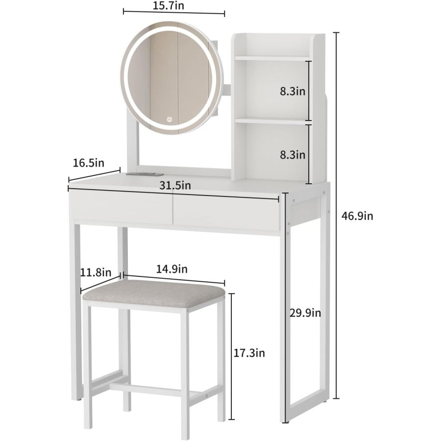 Small Vanity Desk with Mirror  - Desk Drawer Small ulasan dan harga
