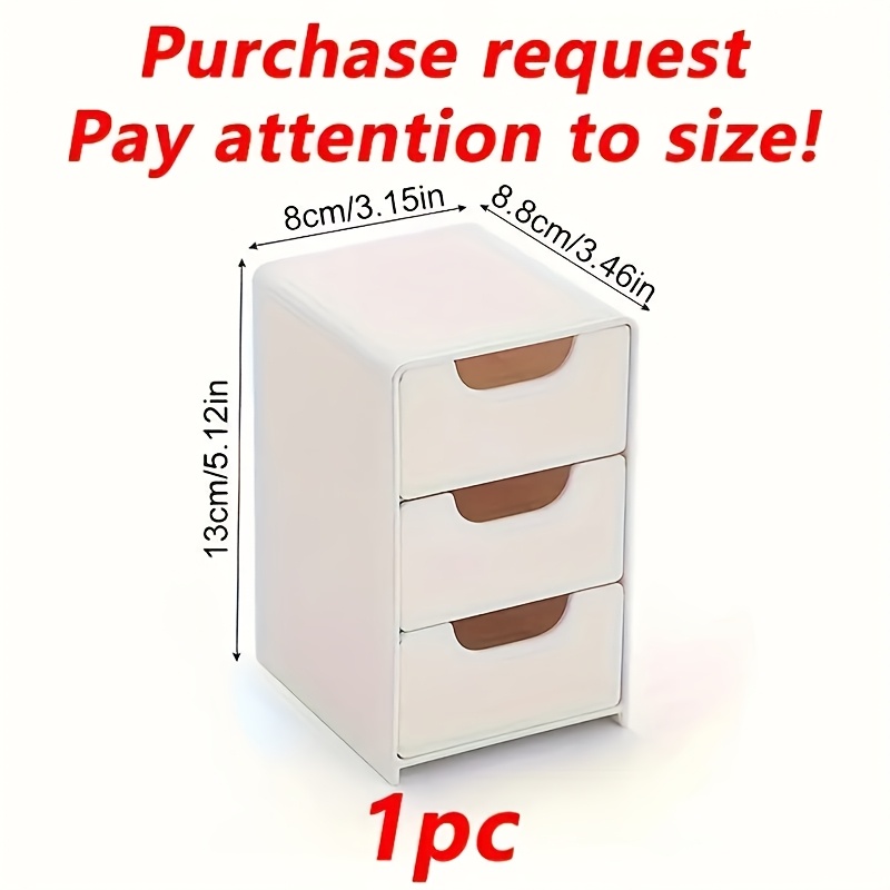 Glam Style 3-Tier Plastic Draw - Office Drawer Organizer ulasan dan harga