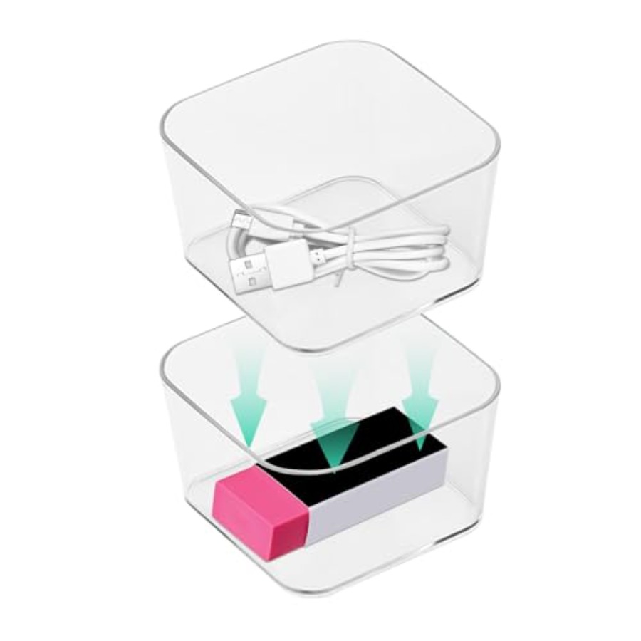 6pcs Clear Acrylic Storage Con - Desk Drawer Small ulasan dan harga