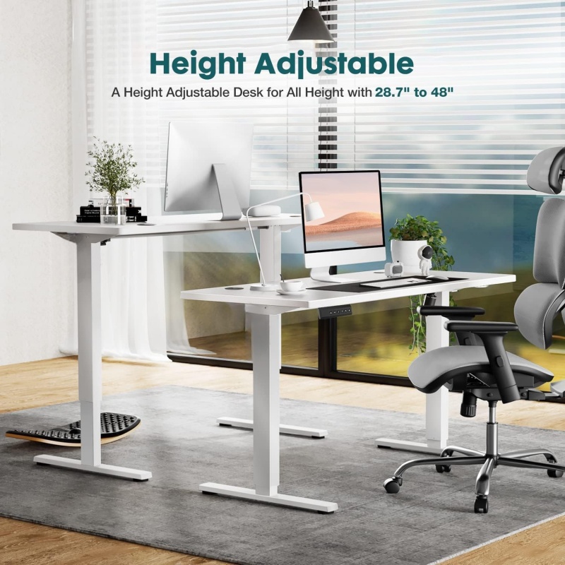 Electric Adjustable Height Com - Home Office Work Table ulasan dan harga