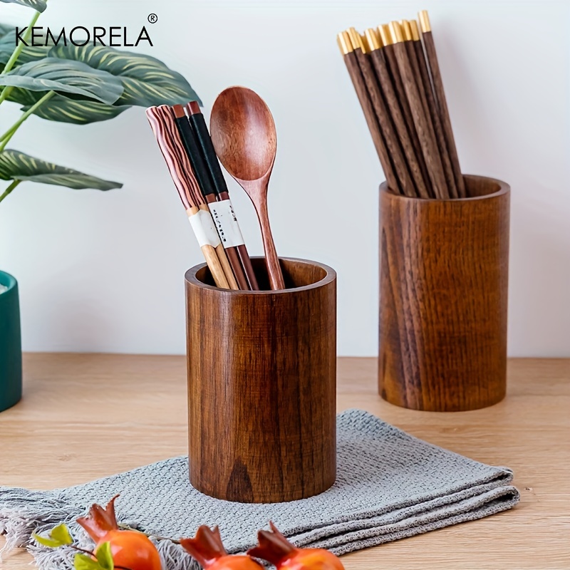 1PCS Wooden Chopsticks Holder  - Desk Drawer Small ulasan dan harga