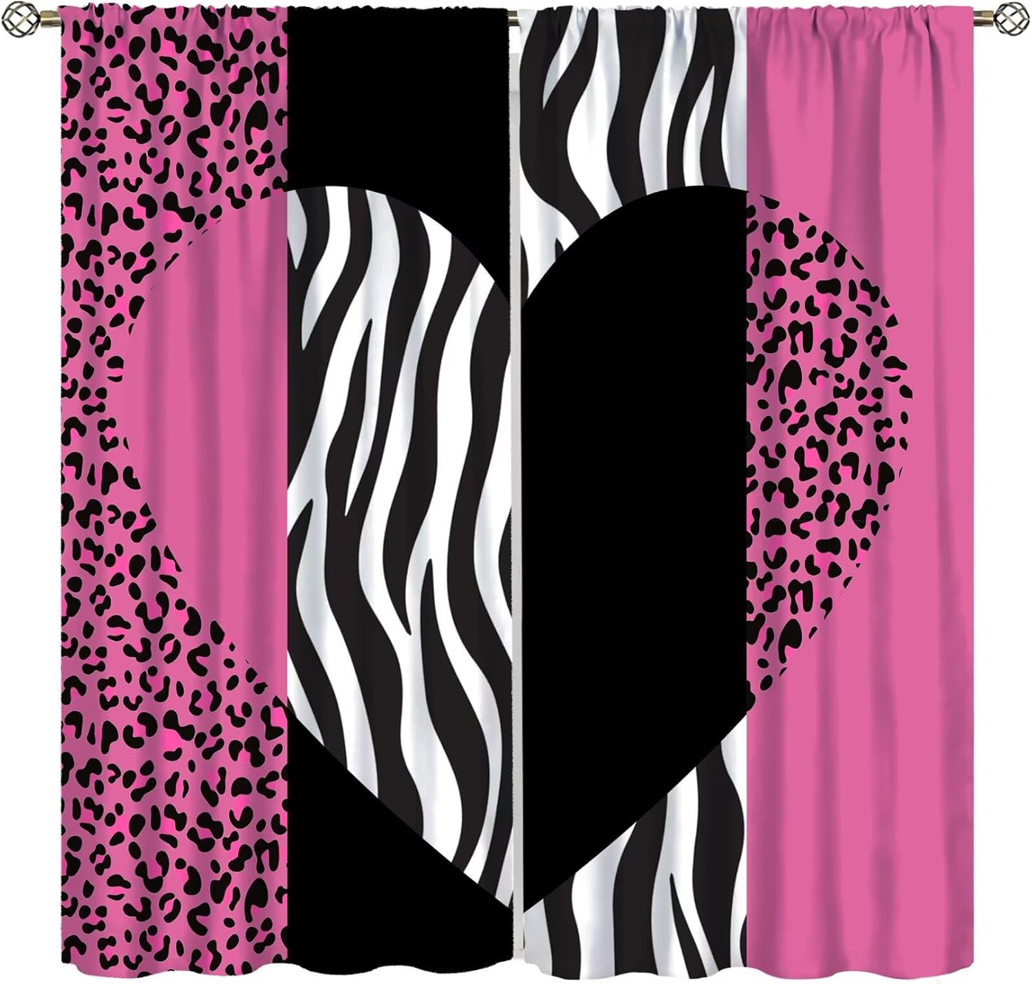 Art Wild Animal Skin Curtain，V - Home Office Romance ulasan dan harga