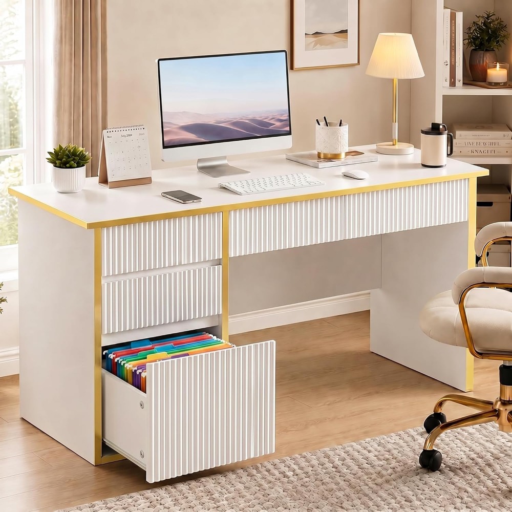 4 EVER WINNER White Desk with  - Desk Drawer Small ulasan dan harga