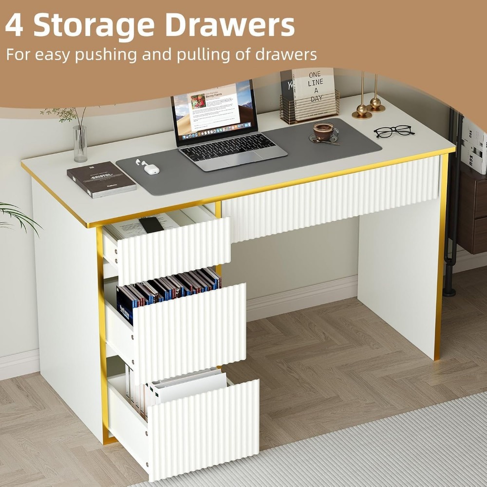 4 EVER WINNER White Desk with  - Desk Drawer Small ulasan dan harga
