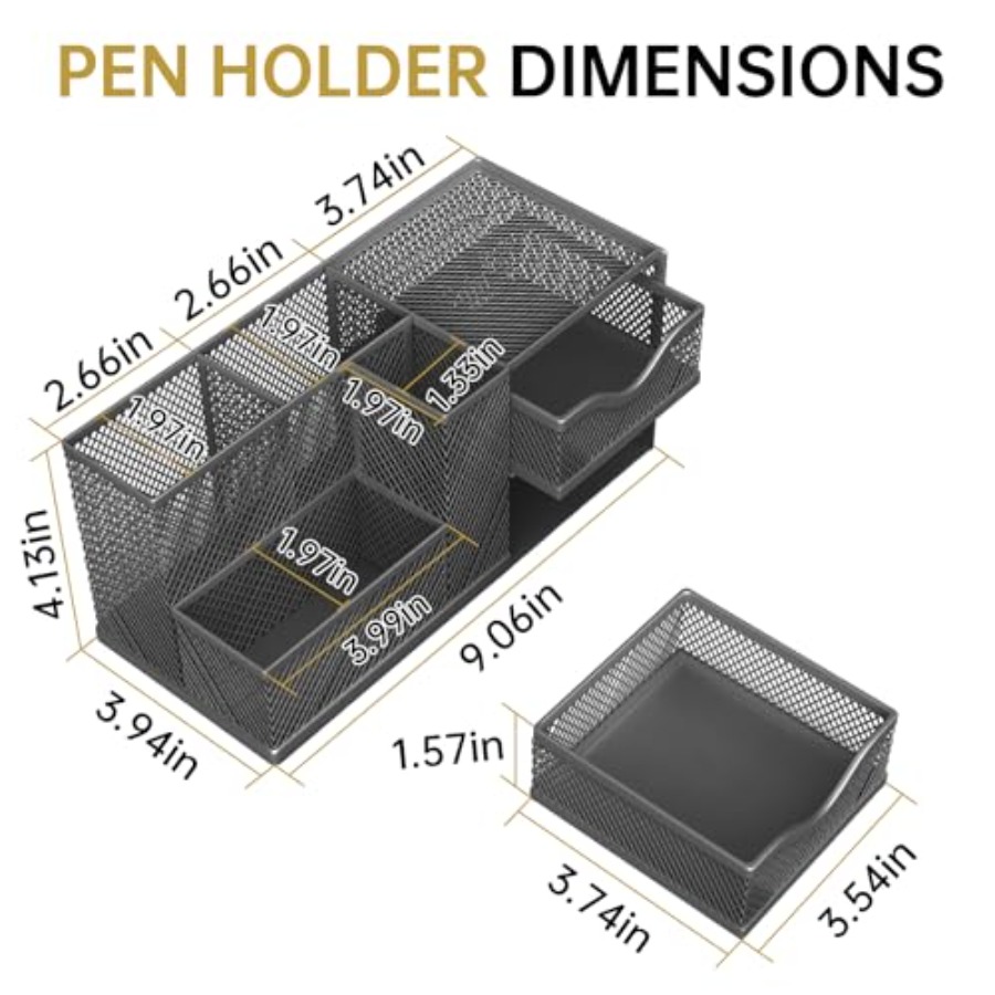 Mesh Desk Organizer, Pen Organ - Desk Drawer Small ulasan dan harga
