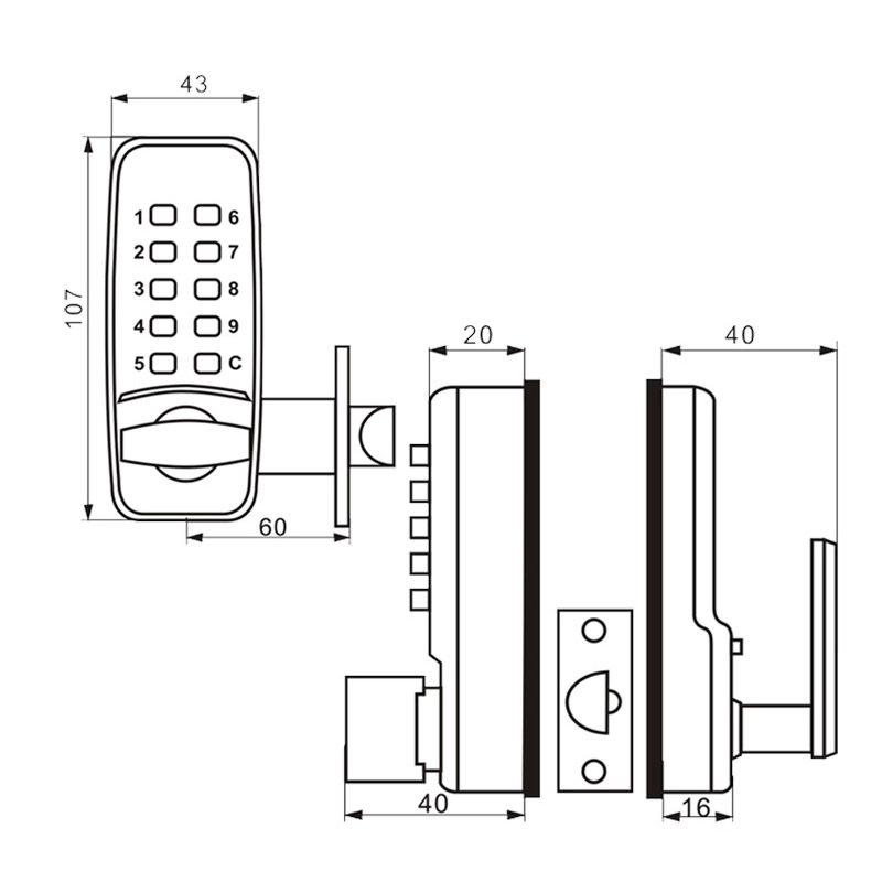 Waterproof Keyless Metal Door  - Home Office Immigration ulasan dan harga