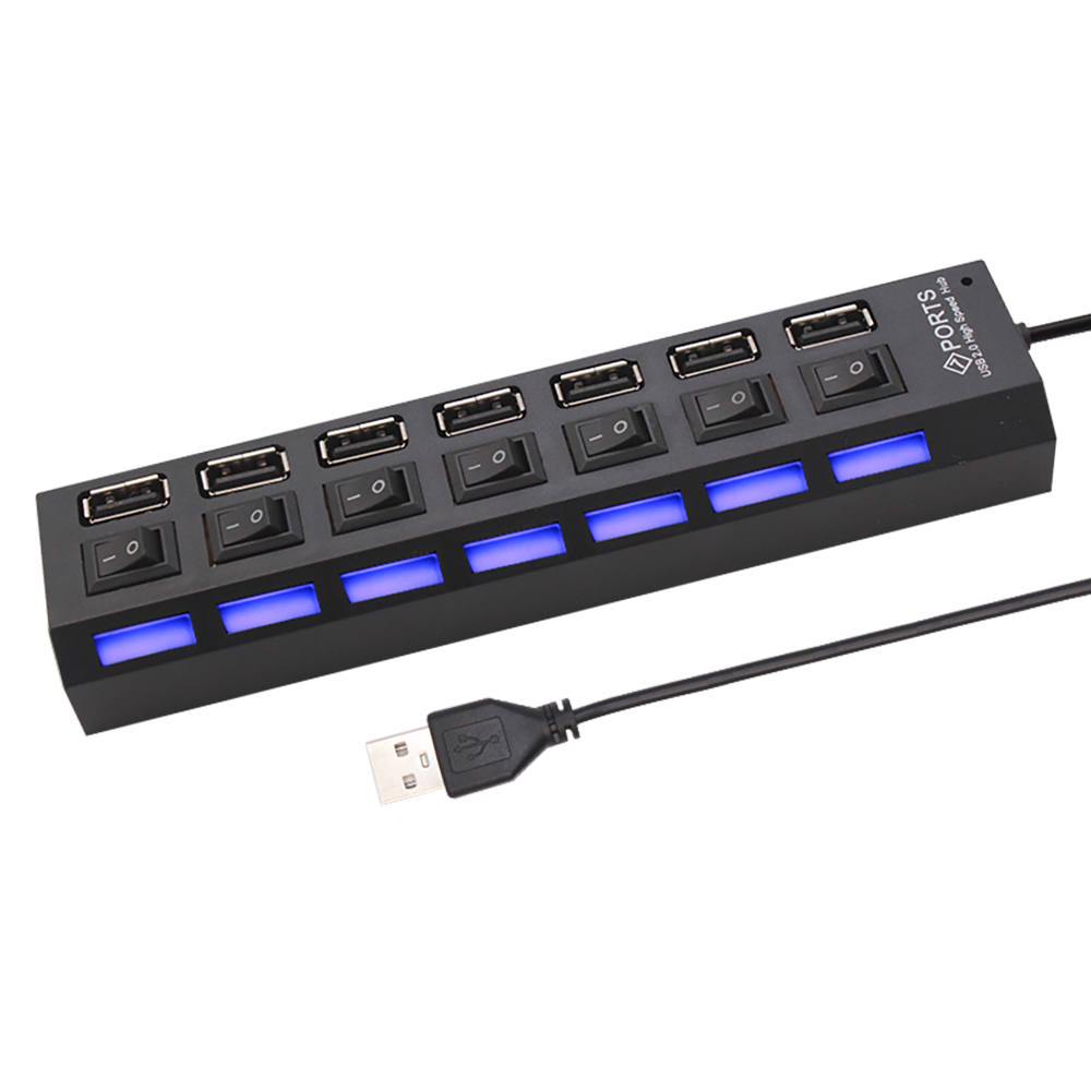 7 Port USB 2.0 Hub Splitter Fo - Home Office Laptop ulasan dan harga
