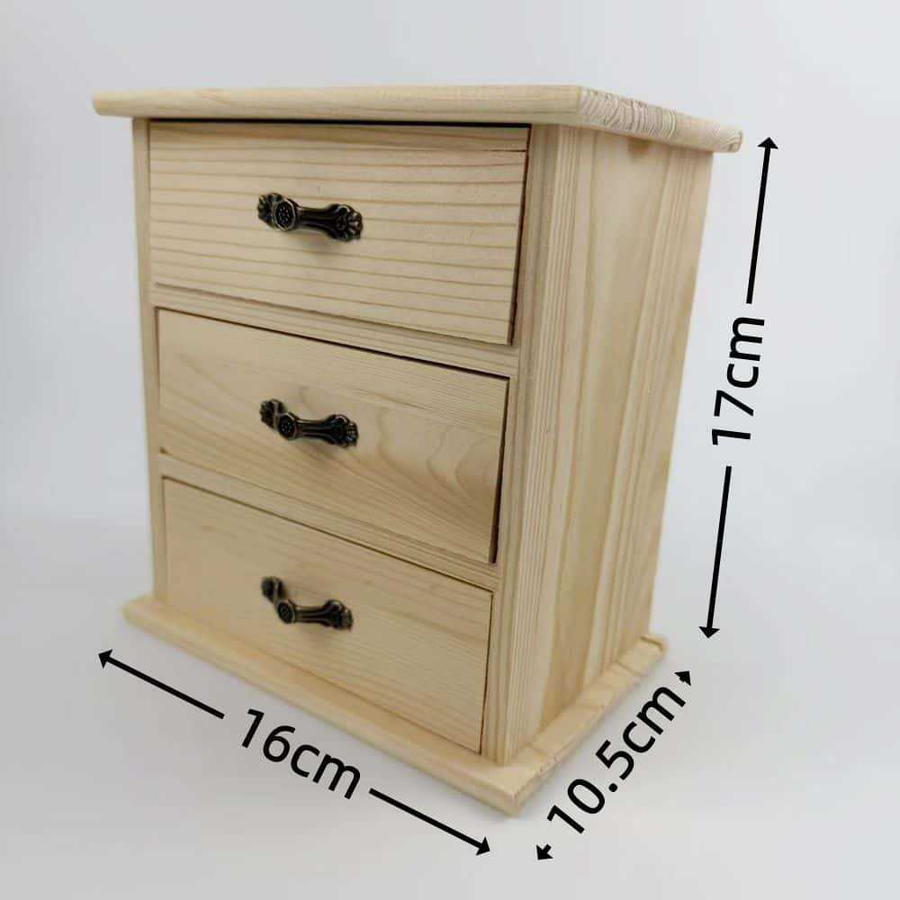 Desktop Wooden Drawer Storage  - Office Drawer Organizer ulasan dan harga