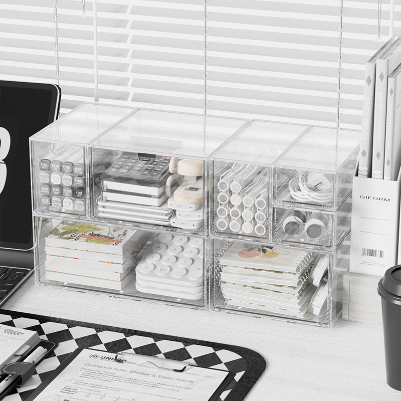 Acrylic Stackable Organizer Bo - Office Drawer Organizer ulasan dan harga