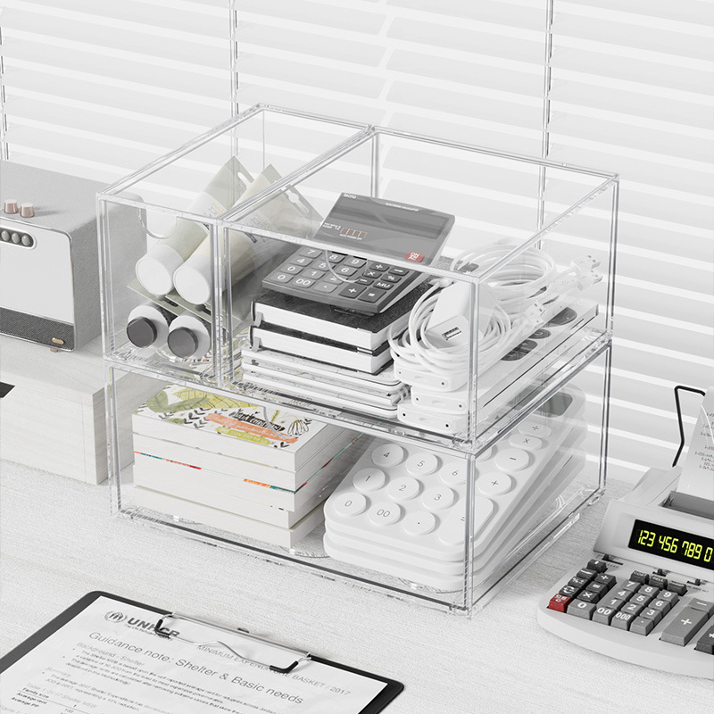 Acrylic Stackable Organizer Bo - Office Drawer Organizer ulasan dan harga
